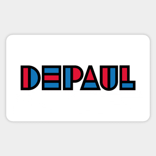 Unique DePaul font with team colors! Sticker